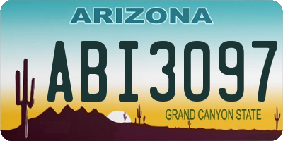 AZ license plate ABI3097