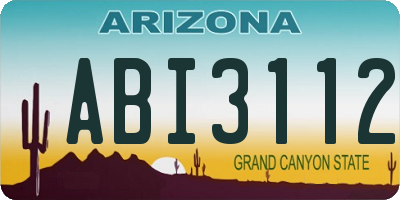 AZ license plate ABI3112