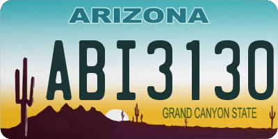 AZ license plate ABI3130