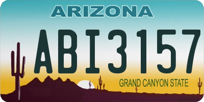AZ license plate ABI3157