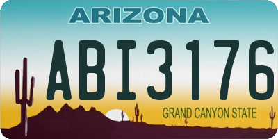 AZ license plate ABI3176