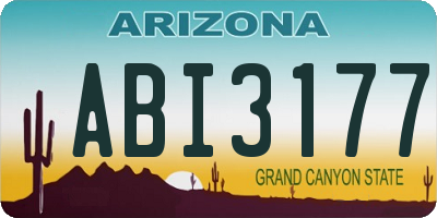 AZ license plate ABI3177