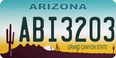 AZ license plate ABI3203
