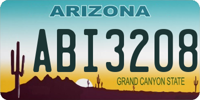 AZ license plate ABI3208