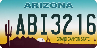 AZ license plate ABI3216