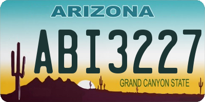 AZ license plate ABI3227