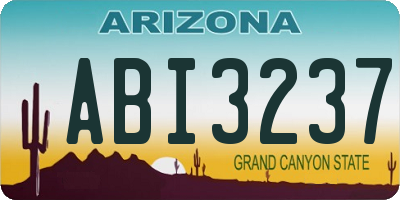AZ license plate ABI3237