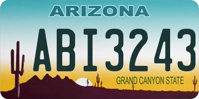 AZ license plate ABI3243