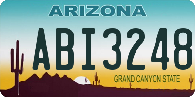 AZ license plate ABI3248