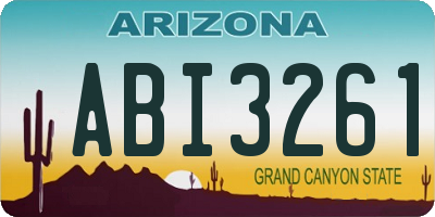 AZ license plate ABI3261