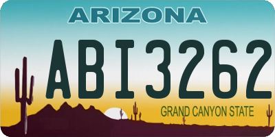 AZ license plate ABI3262