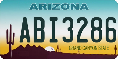AZ license plate ABI3286