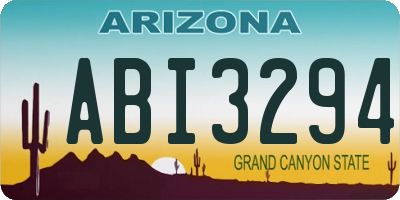 AZ license plate ABI3294