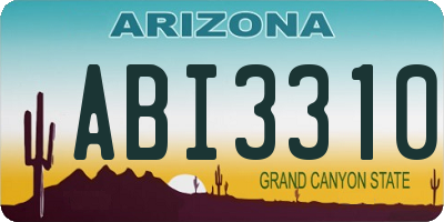 AZ license plate ABI3310