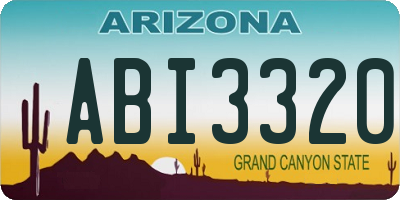 AZ license plate ABI3320