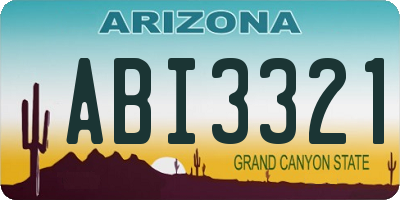 AZ license plate ABI3321