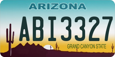 AZ license plate ABI3327