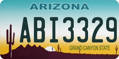 AZ license plate ABI3329
