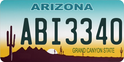 AZ license plate ABI3340