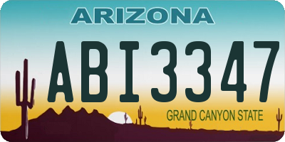 AZ license plate ABI3347