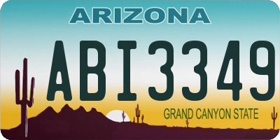 AZ license plate ABI3349