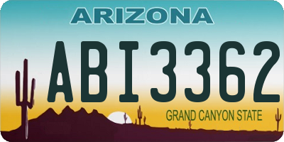 AZ license plate ABI3362