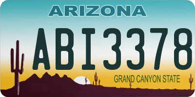 AZ license plate ABI3378