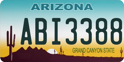 AZ license plate ABI3388