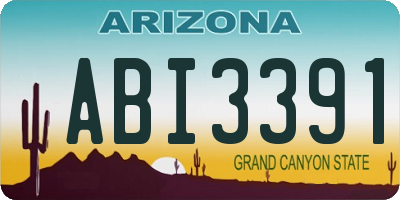 AZ license plate ABI3391