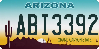 AZ license plate ABI3392