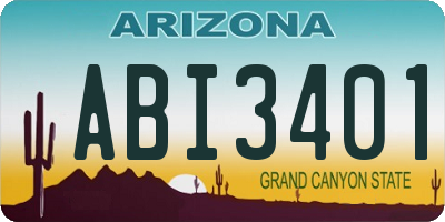 AZ license plate ABI3401