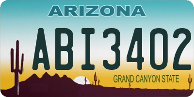 AZ license plate ABI3402