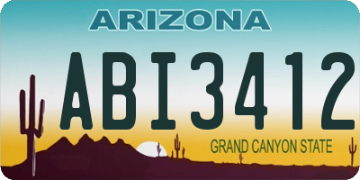 AZ license plate ABI3412