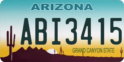 AZ license plate ABI3415