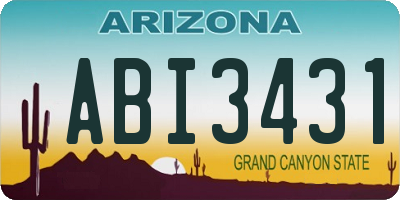 AZ license plate ABI3431