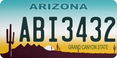 AZ license plate ABI3432