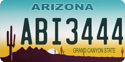AZ license plate ABI3444