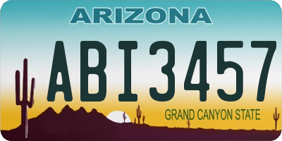 AZ license plate ABI3457