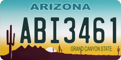 AZ license plate ABI3461