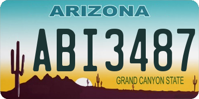 AZ license plate ABI3487
