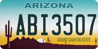 AZ license plate ABI3507