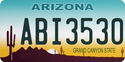 AZ license plate ABI3530