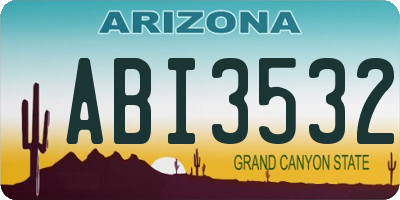 AZ license plate ABI3532
