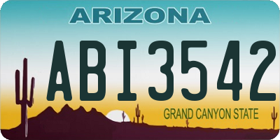 AZ license plate ABI3542