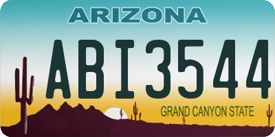 AZ license plate ABI3544