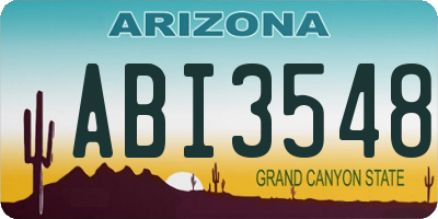 AZ license plate ABI3548