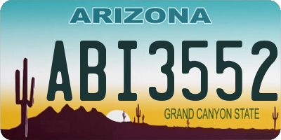 AZ license plate ABI3552