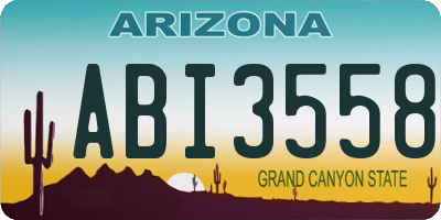 AZ license plate ABI3558