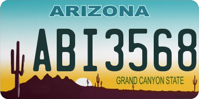 AZ license plate ABI3568