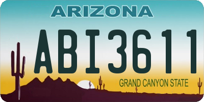 AZ license plate ABI3611
